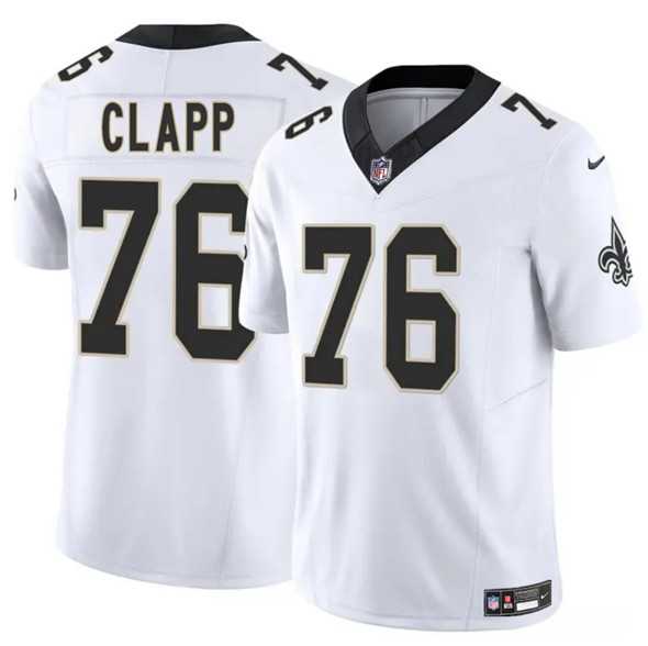 Men & Women & Youth New Orleans Saints #76 Will Clapp White 2025 F.U.S.E. Vapor Limited Stitched Jersey->new orleans saints->NFL Jersey